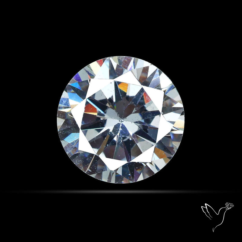 Faceted White Cubic Zirconia