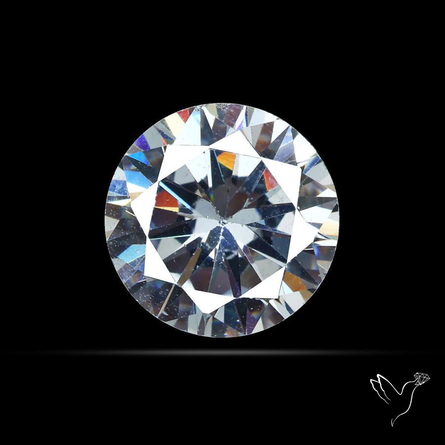 Faceted White Cubic Zirconia