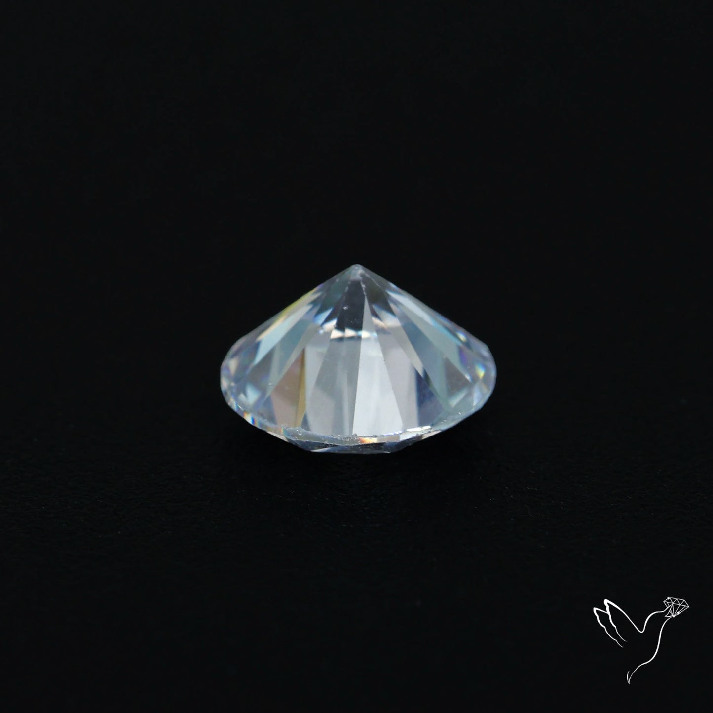 Faceted White Cubic Zirconia