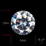 Faceted White Cubic Zirconia
