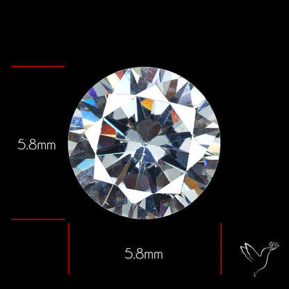 Faceted White Cubic Zirconia