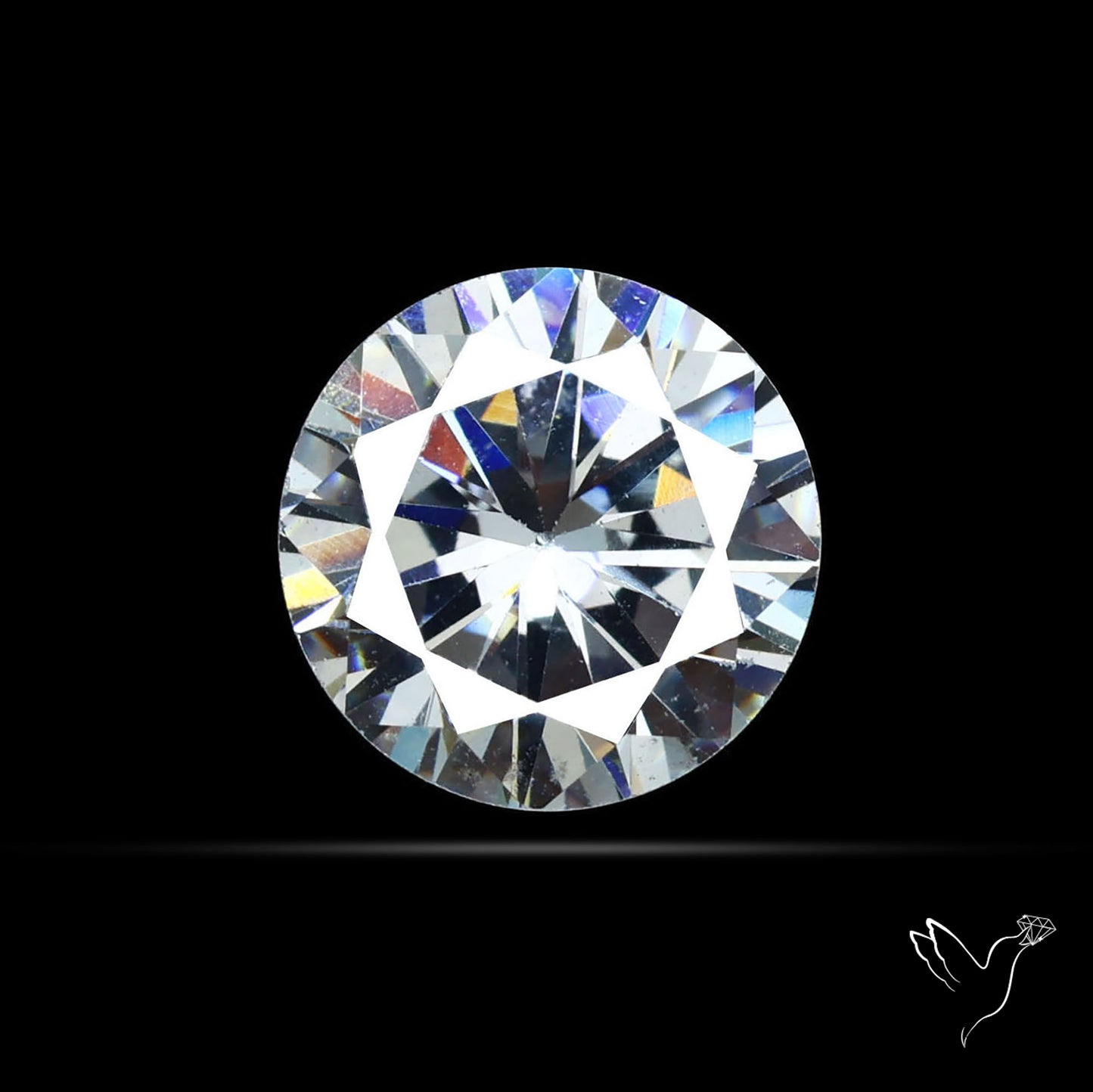 Faceted White Cubic Zirconia