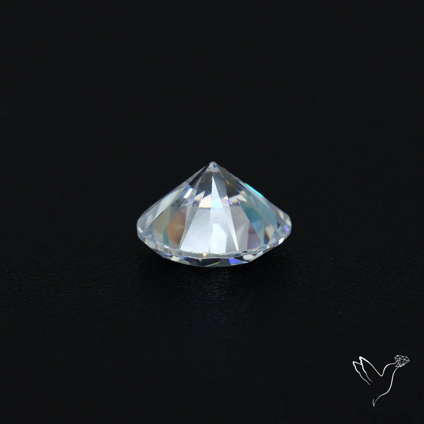Faceted White Cubic Zirconia
