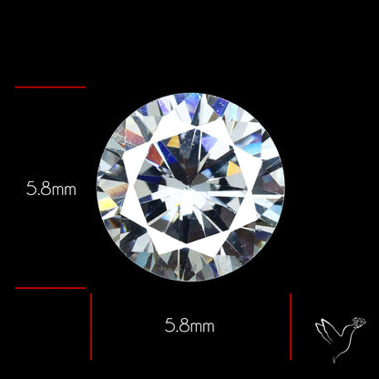 Faceted White Cubic Zirconia