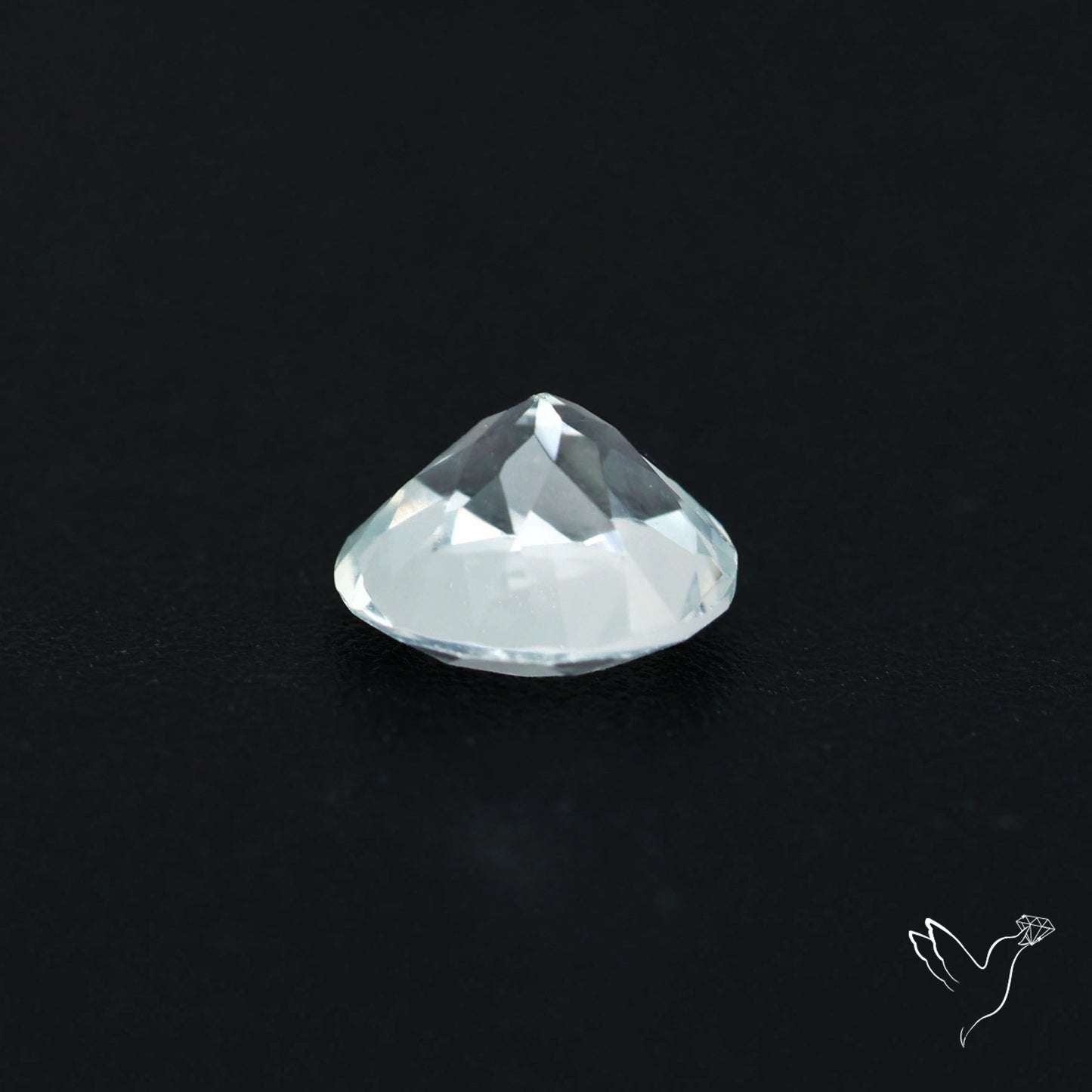 Faceted Round White Topaz Gemstone