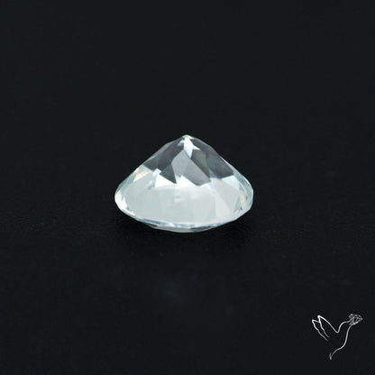 Faceted Round White Topaz Gemstone