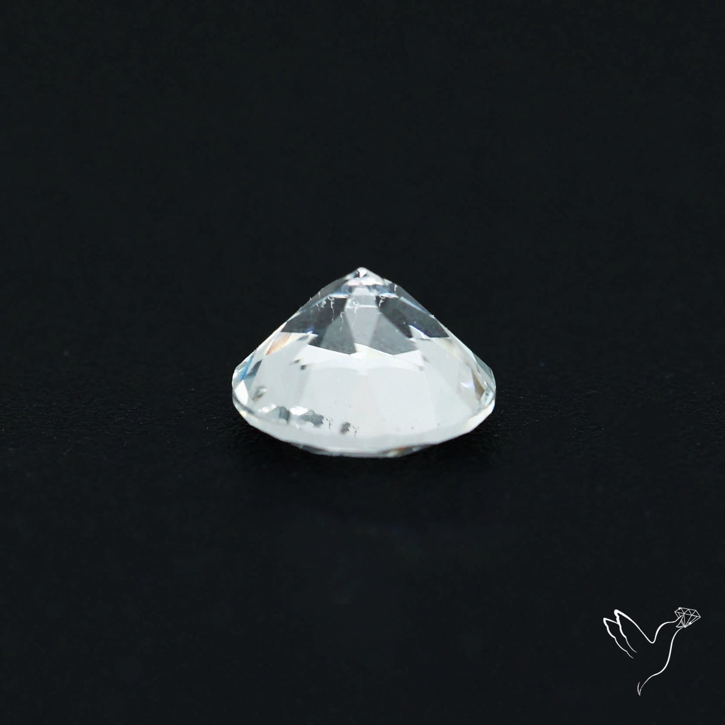 Faceted Round White Topaz Gemstone