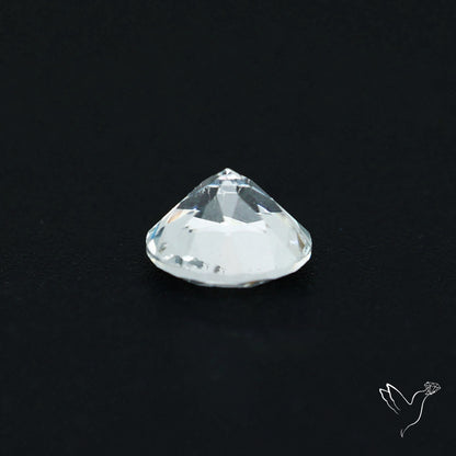 Faceted Round White Topaz Gemstone