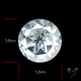 Faceted Round White Topaz Gemstone