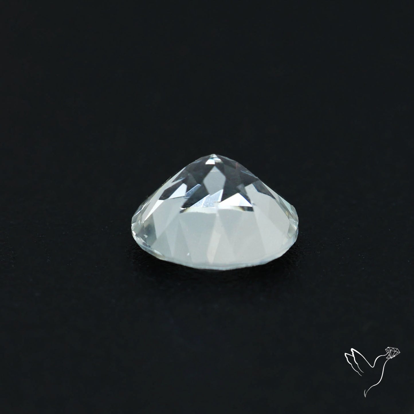 Faceted Round White Topaz Gemstone