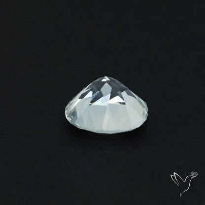 Faceted Round White Topaz Gemstone