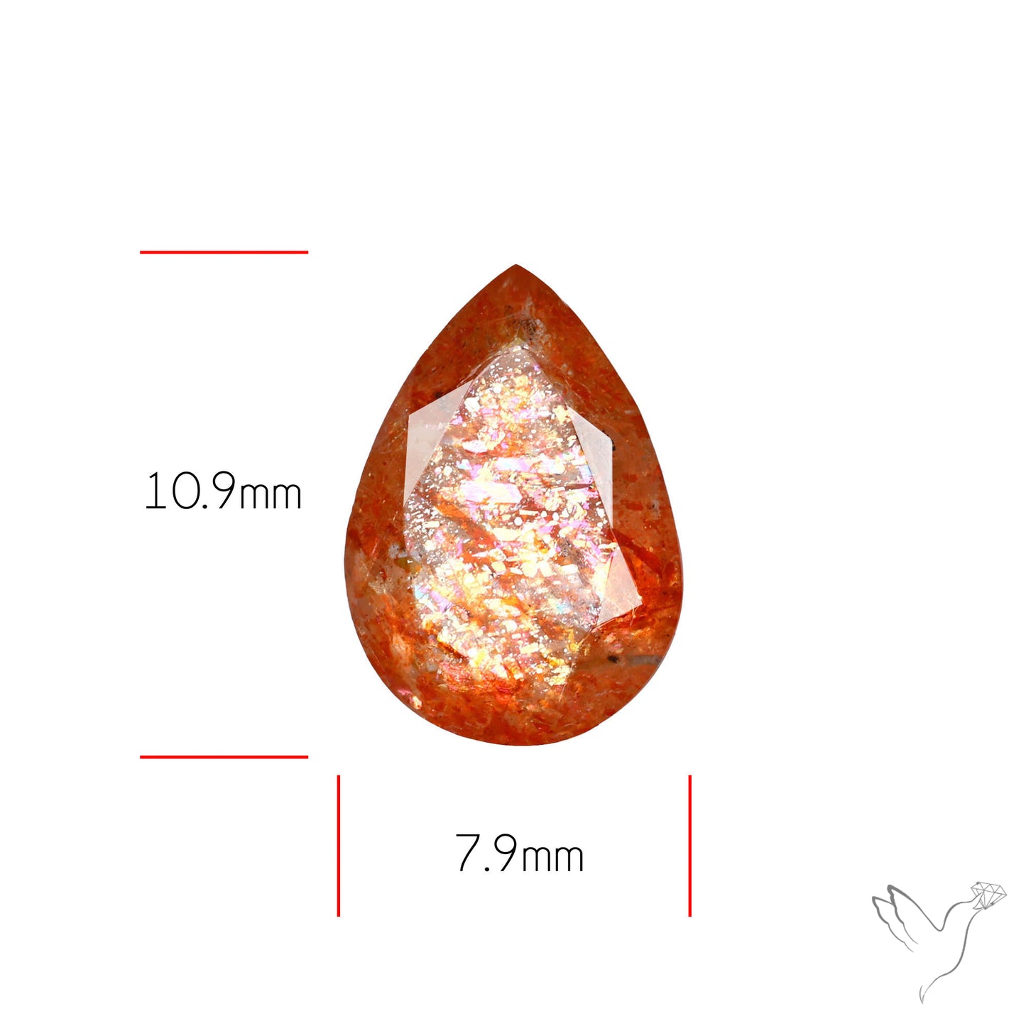 Faceted Confetti Sunstone