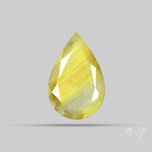 Faceted Golden Rutilated Quartz