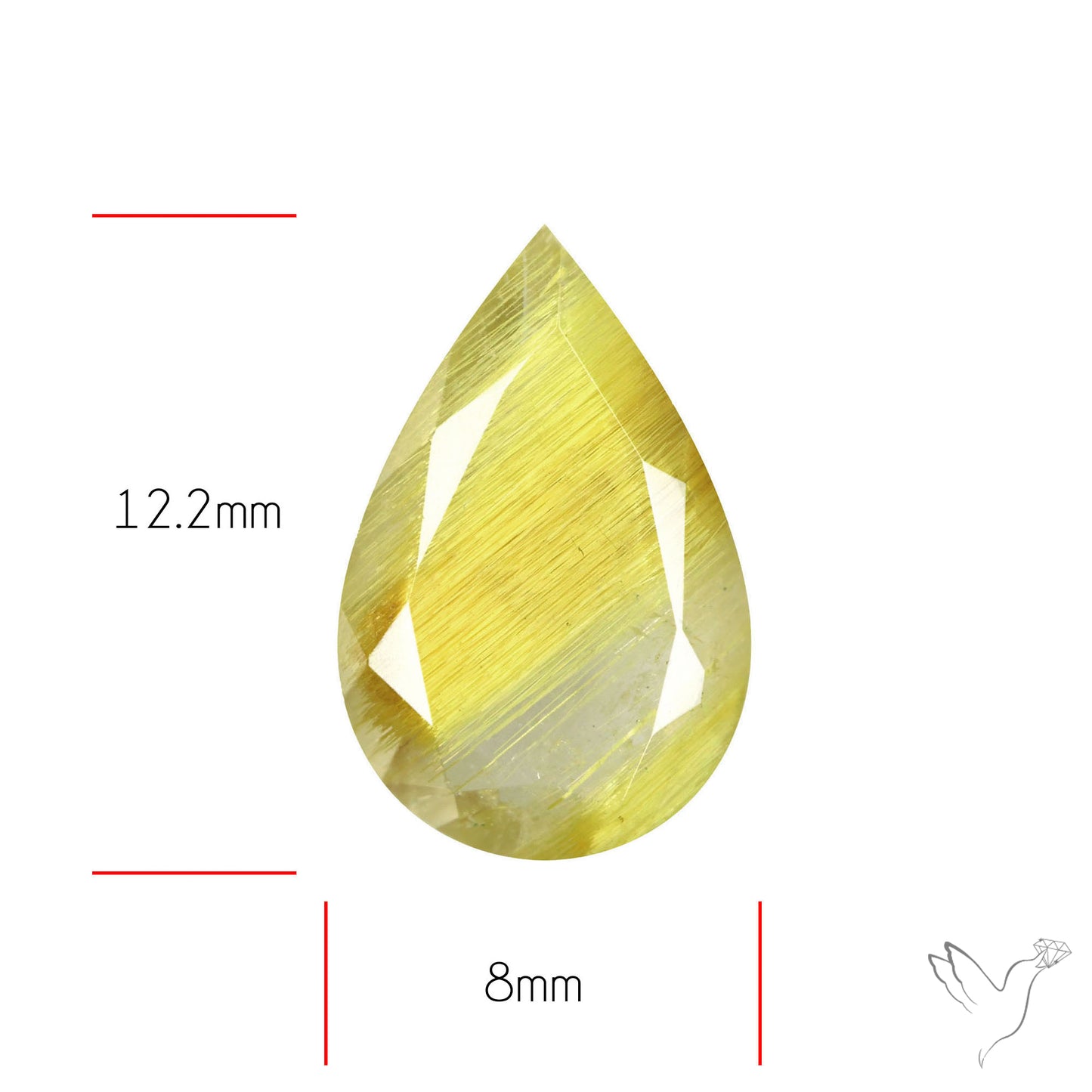 Faceted Golden Rutilated Quartz