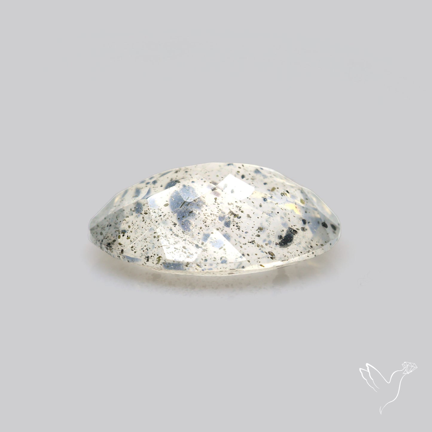 Faceted Diopside In Quartz
