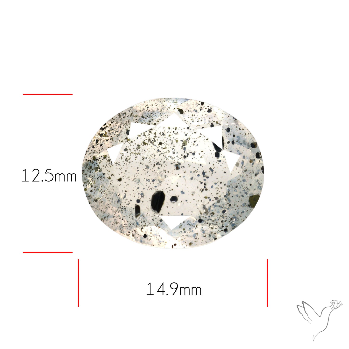 Faceted Diopside In Quartz