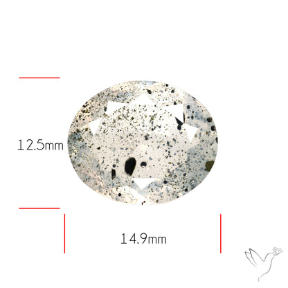 Faceted Diopside In Quartz