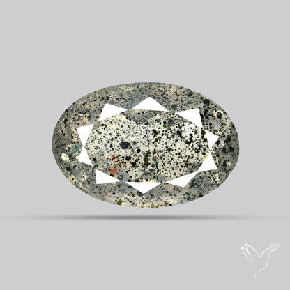 Faceted Diopside In Quartz