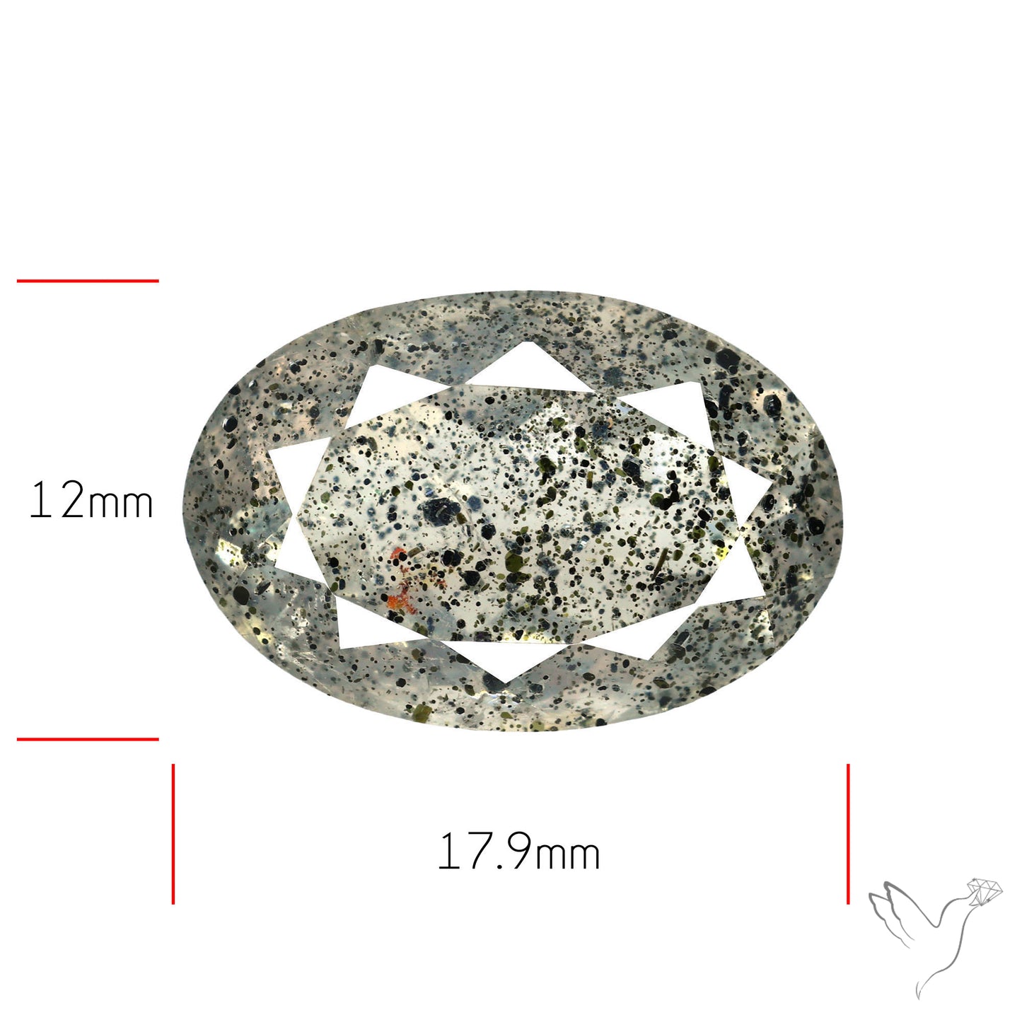 Faceted Diopside In Quartz