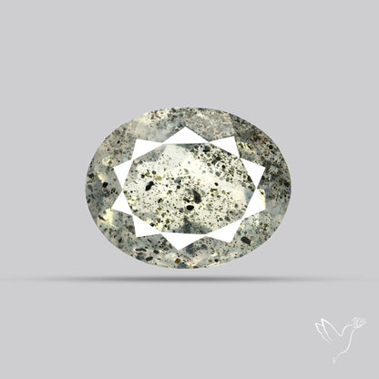 Faceted Diopside In Quartz