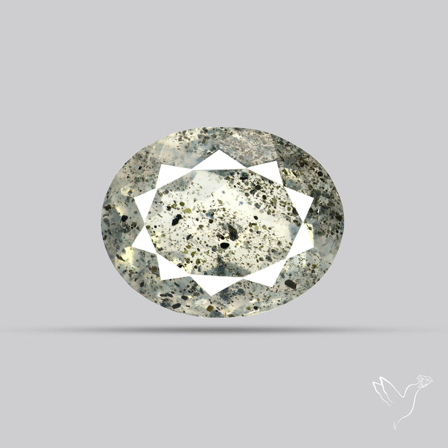 Faceted Diopside In Quartz