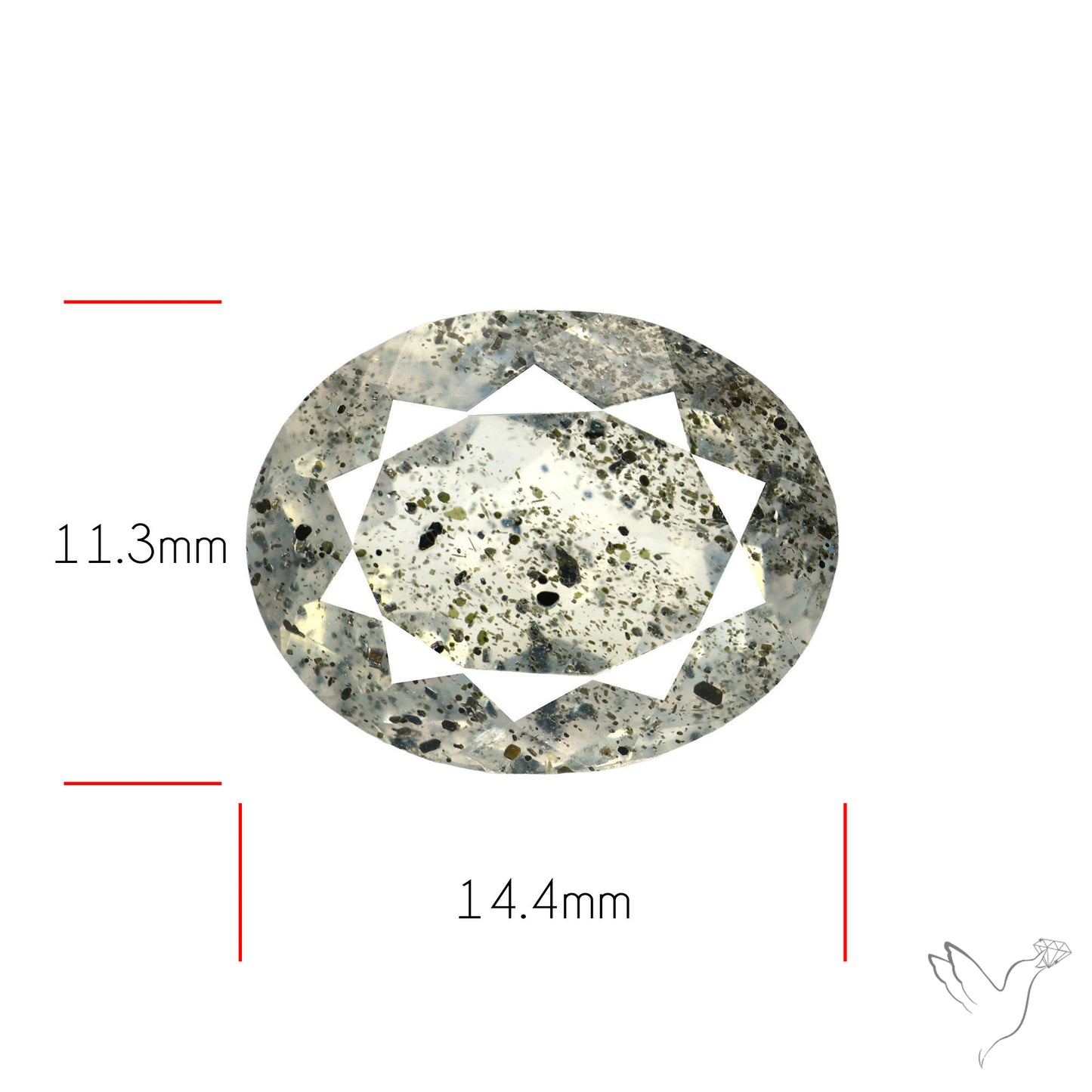 Faceted Diopside In Quartz