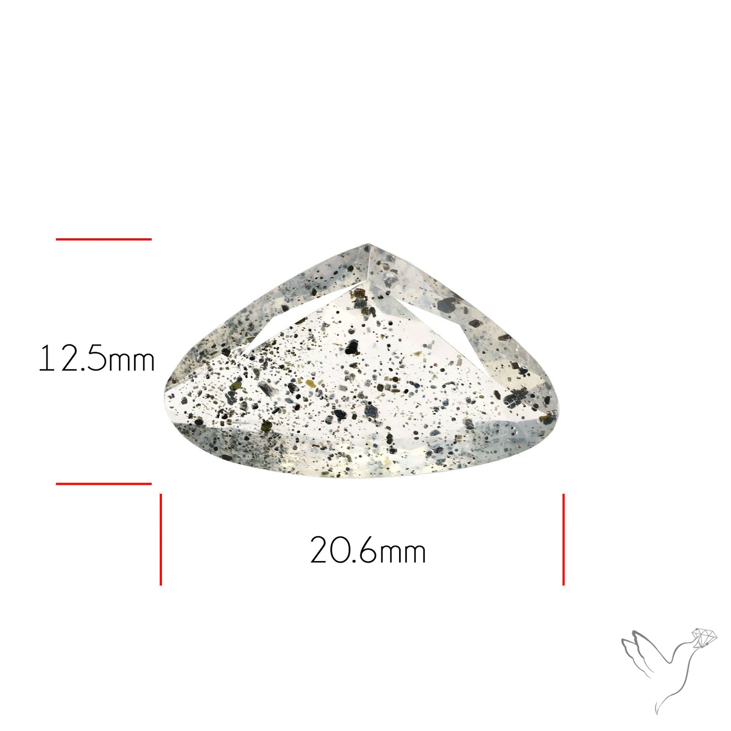 Faceted Diopside In Quartz