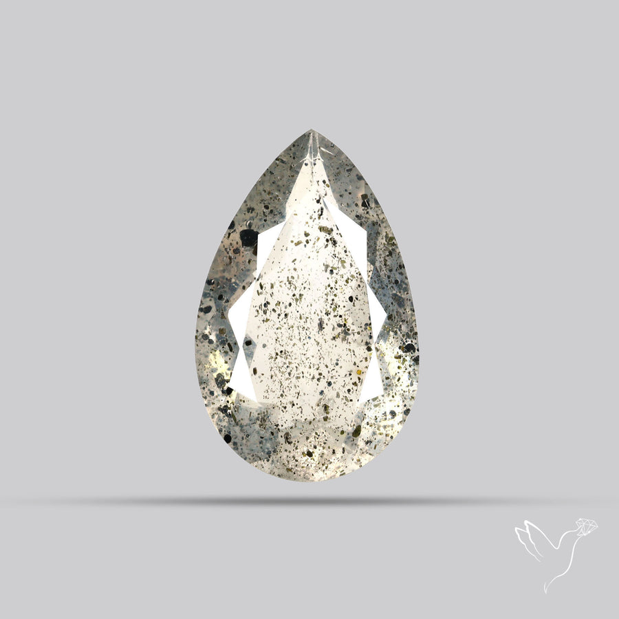 Faceted Diopside In Quartz