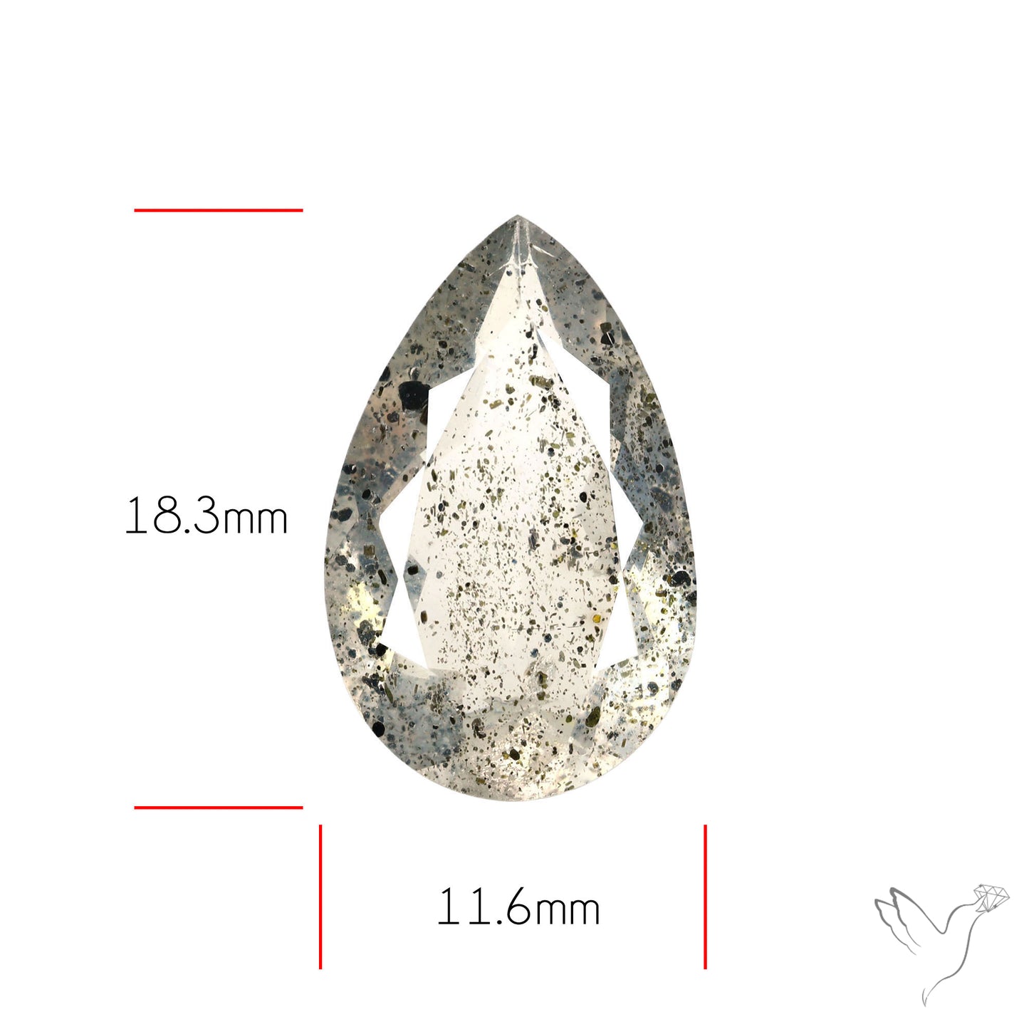 Faceted Diopside In Quartz