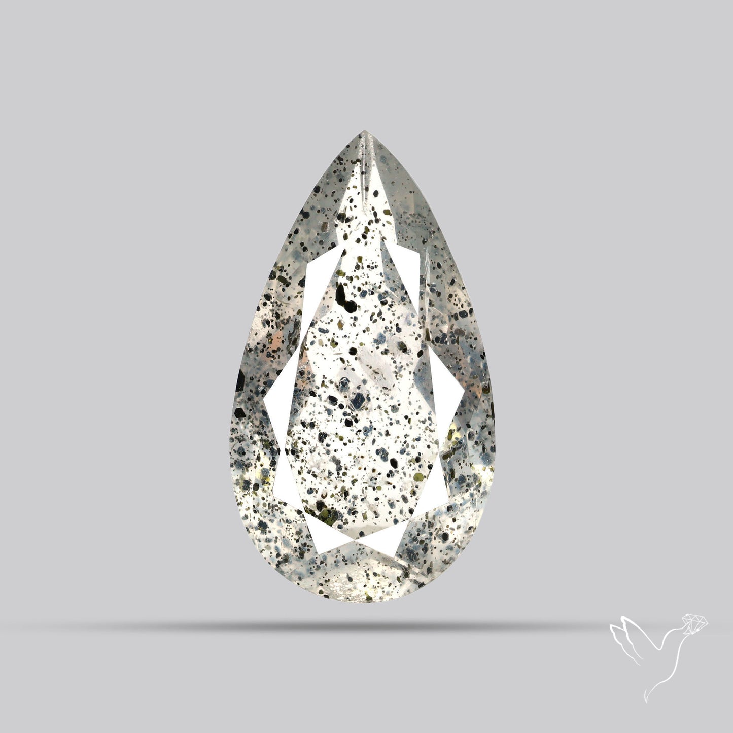 Faceted Diopside In Quartz