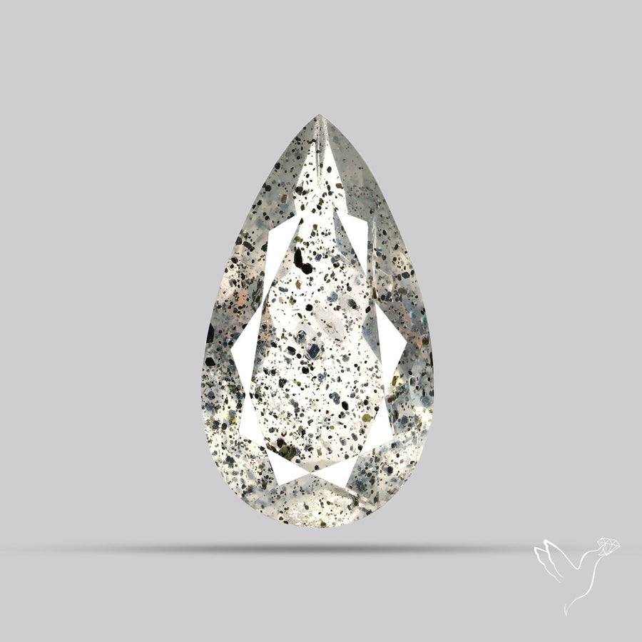 Faceted Diopside In Quartz