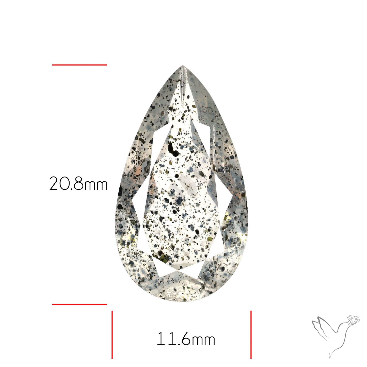 Faceted Diopside In Quartz