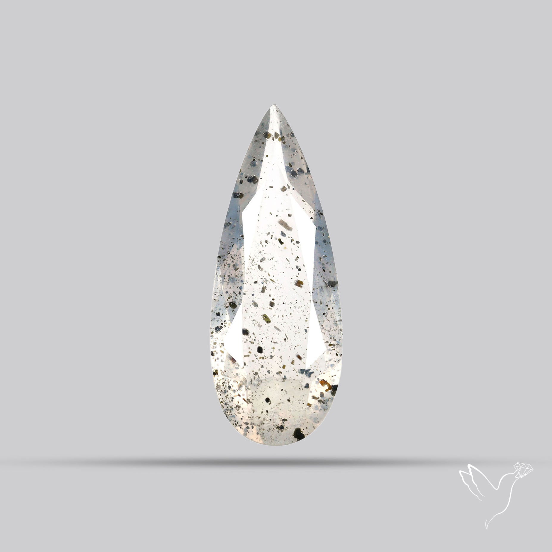 Faceted Diopside In Quartz