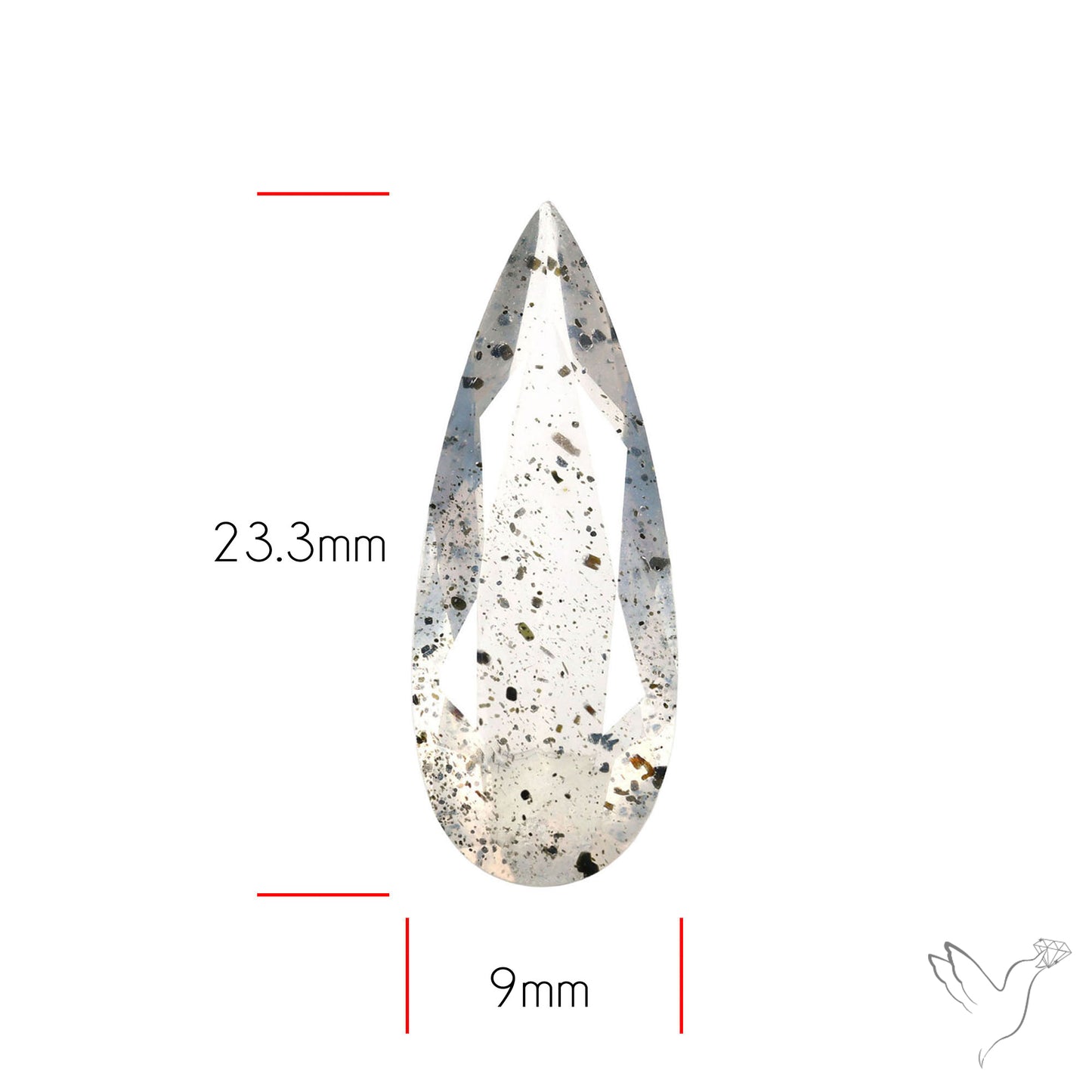 Faceted Diopside In Quartz