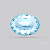 Natural Blue Topaz Concave Cut Sky Blue