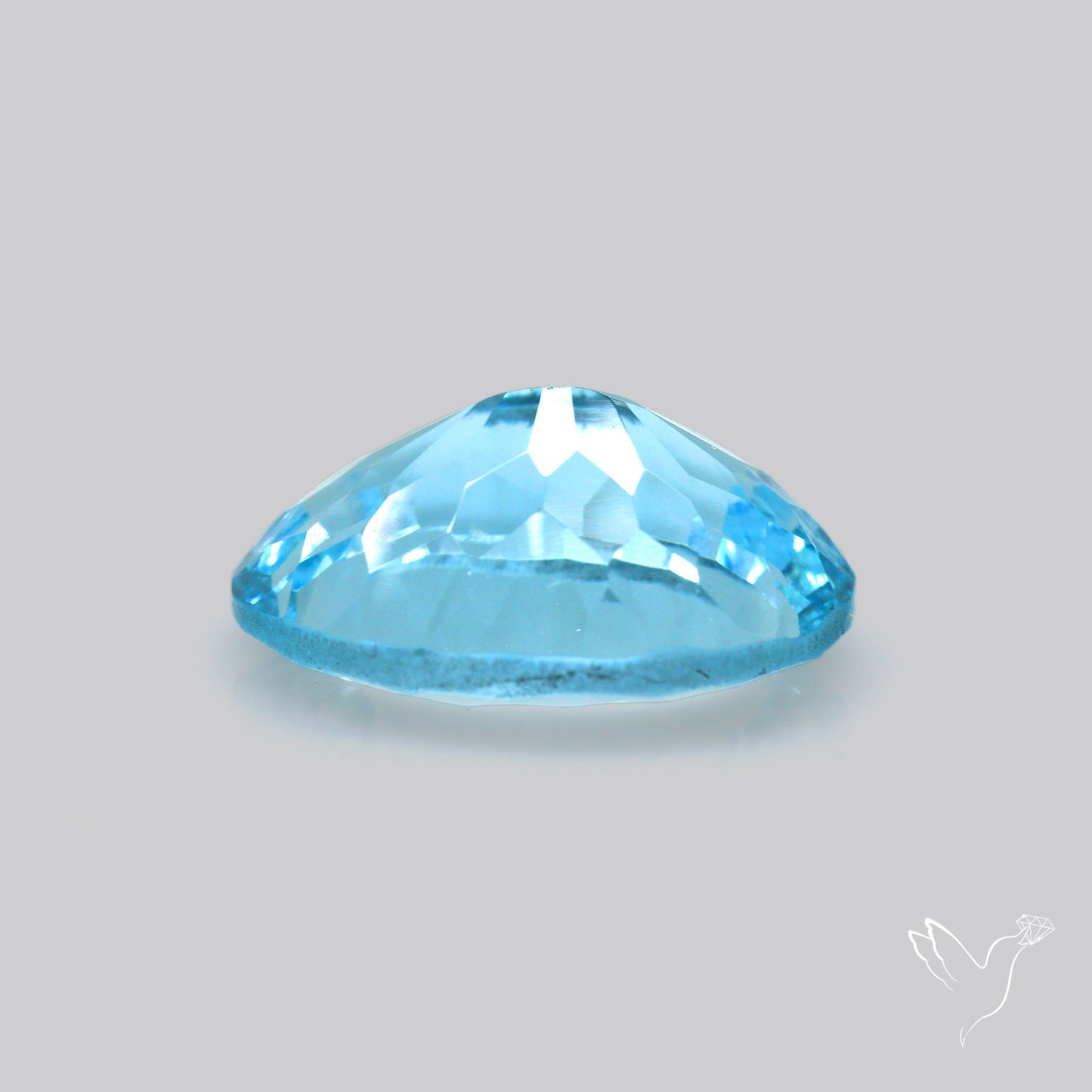 Natural Blue Topaz Concave Cut Sky Blue