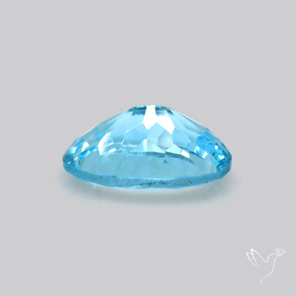 Natural Blue Topaz Concave Cut Sky Blue
