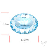 Natural Blue Topaz Concave Cut Sky Blue