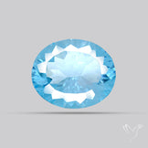 Natural Blue Topaz Concave Cut Sky Blue