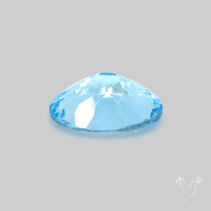 Natural Blue Topaz Concave Cut Sky Blue