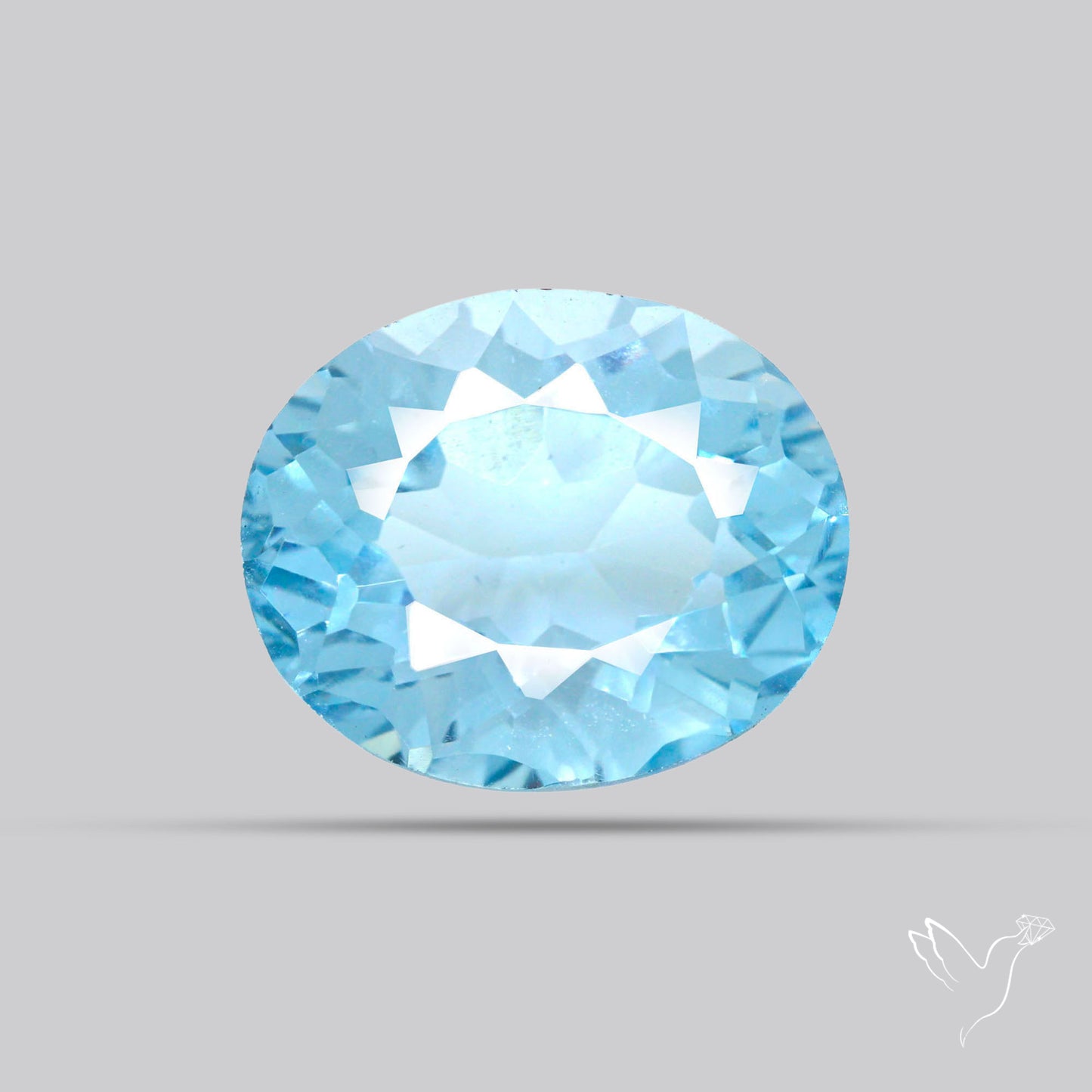 Natural Blue Topaz Concave Cut Sky Blue