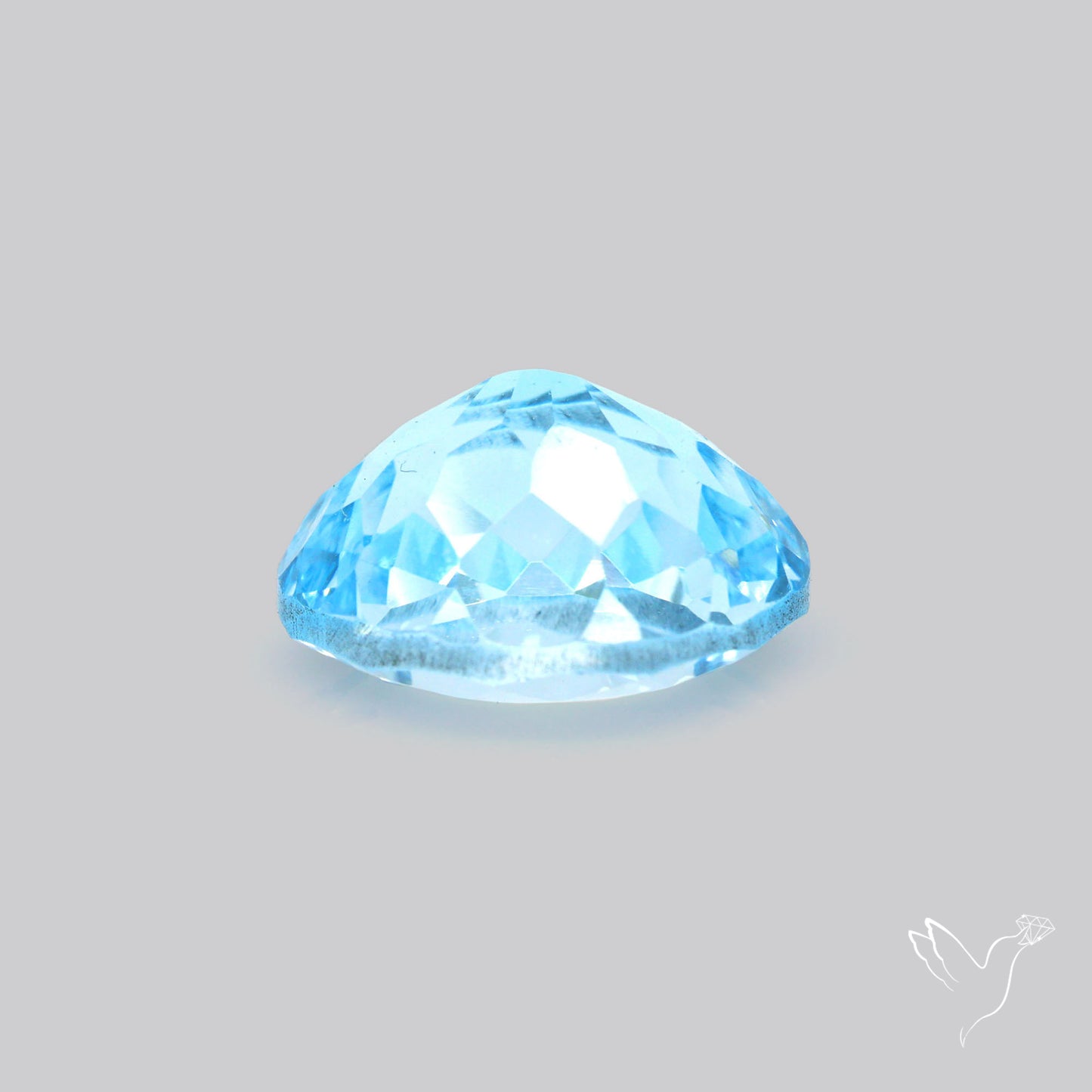 Natural Blue Topaz Concave Cut Sky Blue