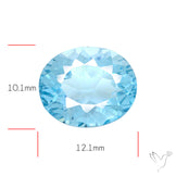 Natural Blue Topaz Concave Cut Sky Blue