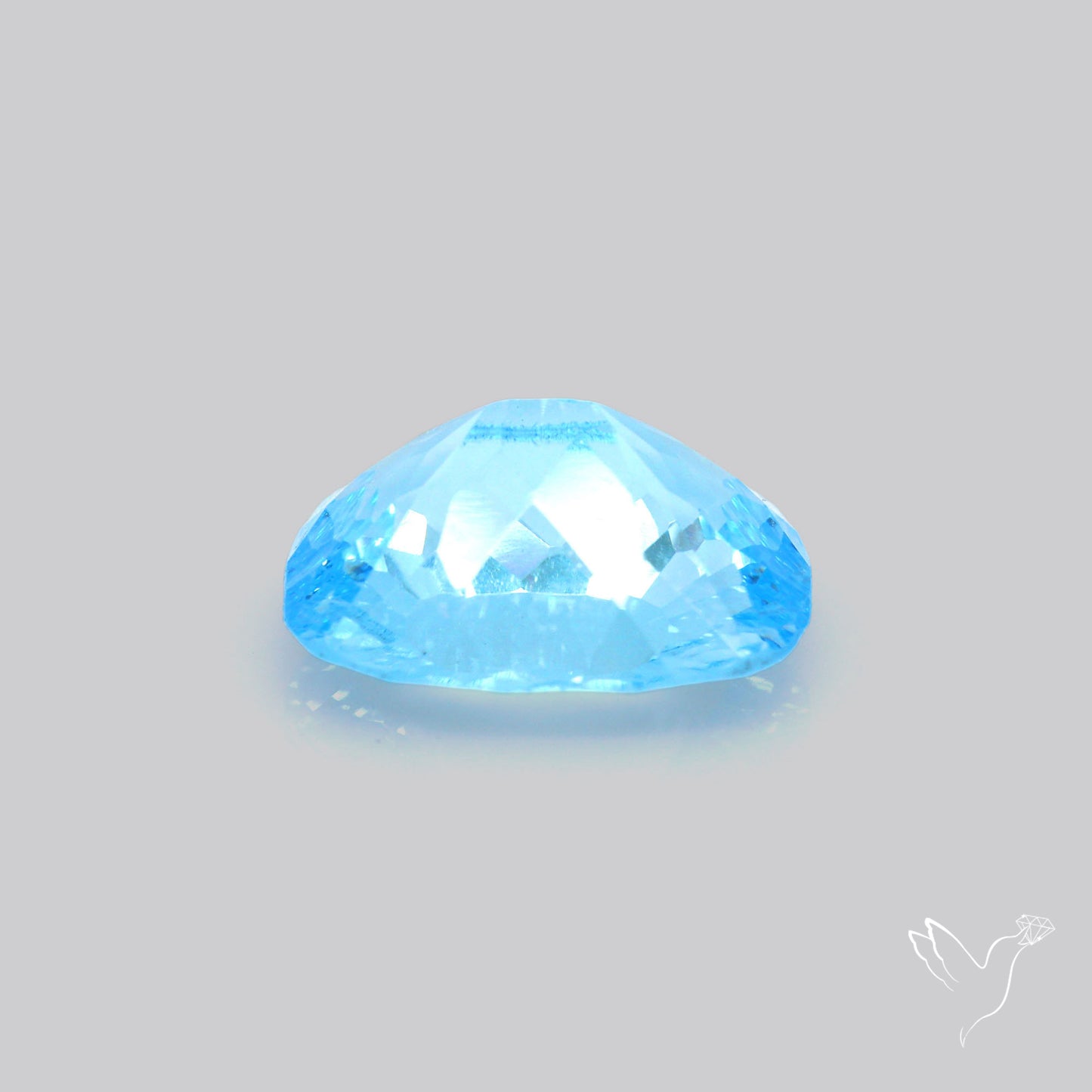 Natural Blue Topaz Concave Cut Sky Blue