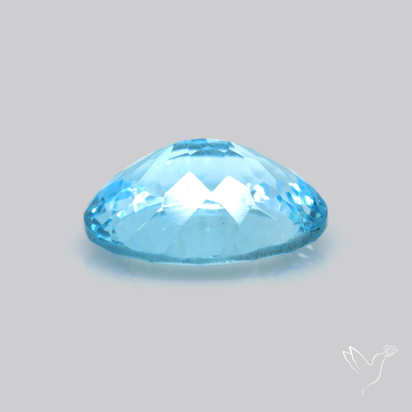 Natural Blue Topaz Concave Cut Sky Blue