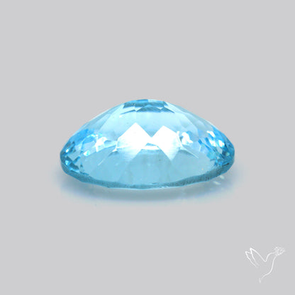 Natural Blue Topaz Concave Cut Sky Blue