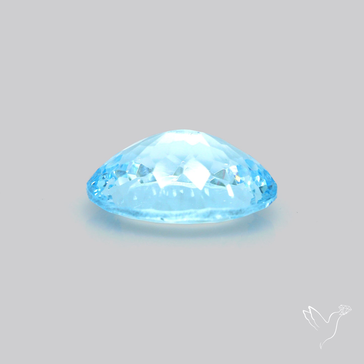 Natural Blue Topaz Concave Cut Sky Blue