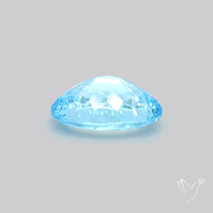 Natural Blue Topaz Concave Cut Sky Blue