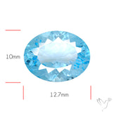 Natural Blue Topaz Concave Cut Sky Blue