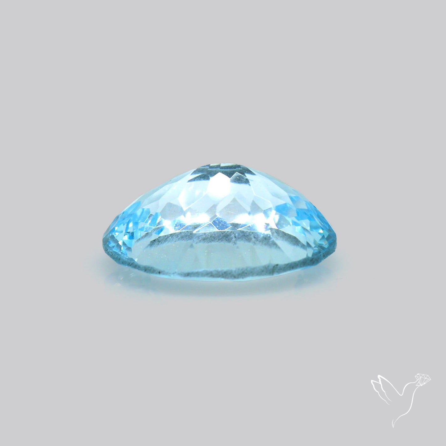 Natural Blue Topaz Concave Cut Sky Blue